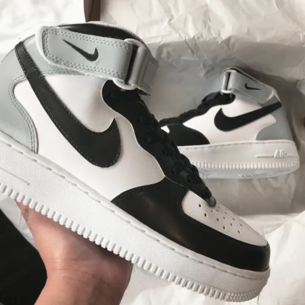 Nike Air Force 1s custom NWT black&grey